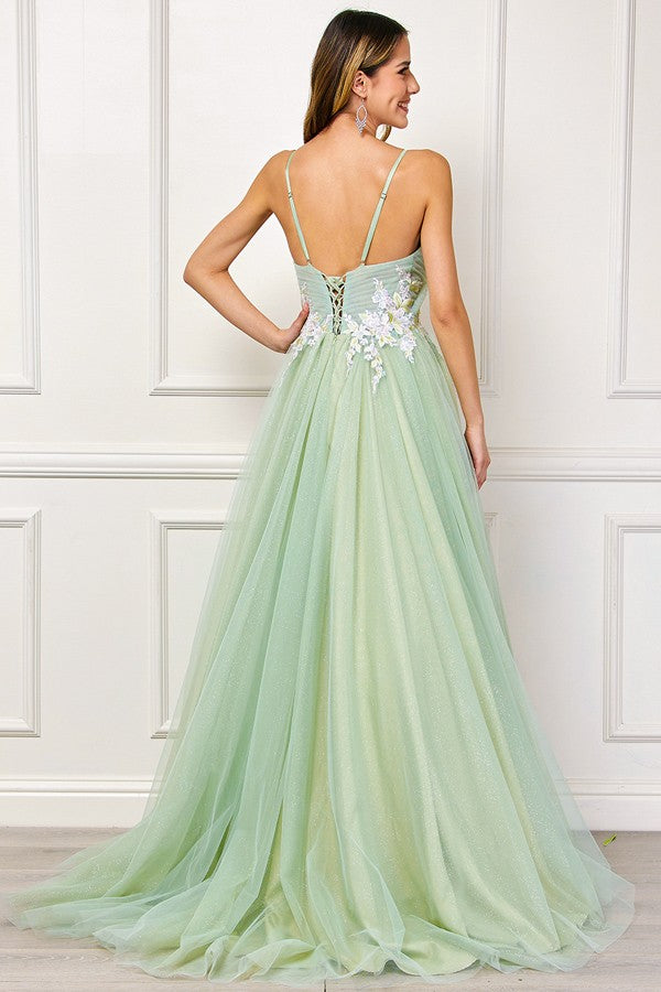 Sleeveless Sweetheart A Line Dress