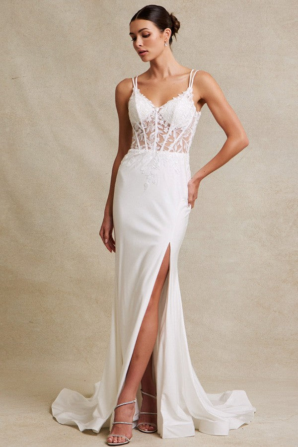Sleeveless Spaghetti Straps Sweetheart Sheath Dres