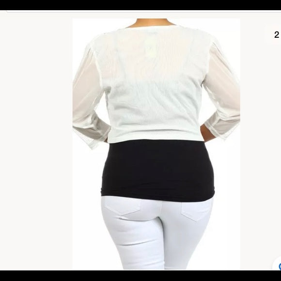 Beautiful Black Floral crochet bolero jacket open