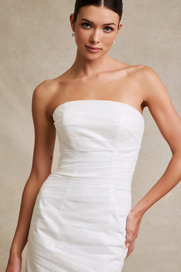 Strapless Straight Top Convertible Wedding Gown