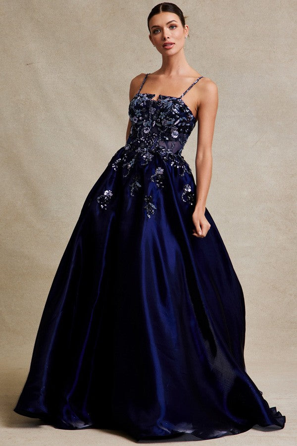 Sleeveless Skinny Straps A Line Dress