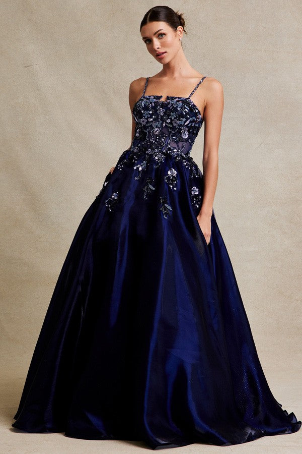 Sleeveless Skinny Straps A Line Dress