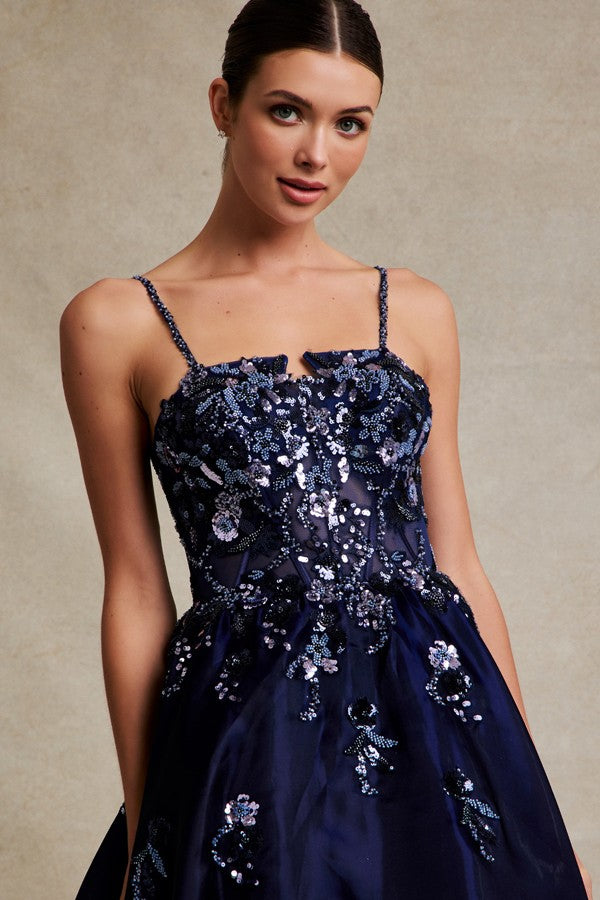 Sleeveless Skinny Straps A Line Dress