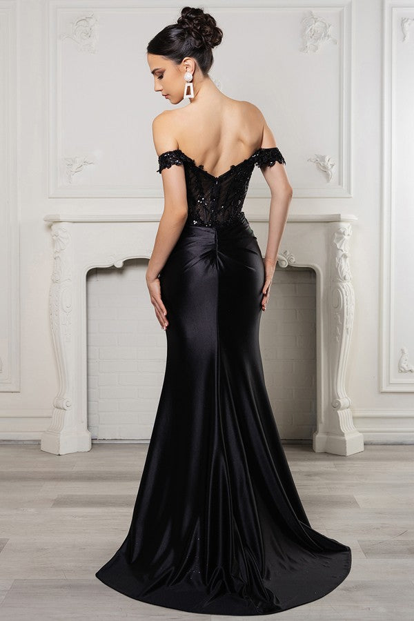 Off The Shoulder Embroidery Top Mermaid Dress