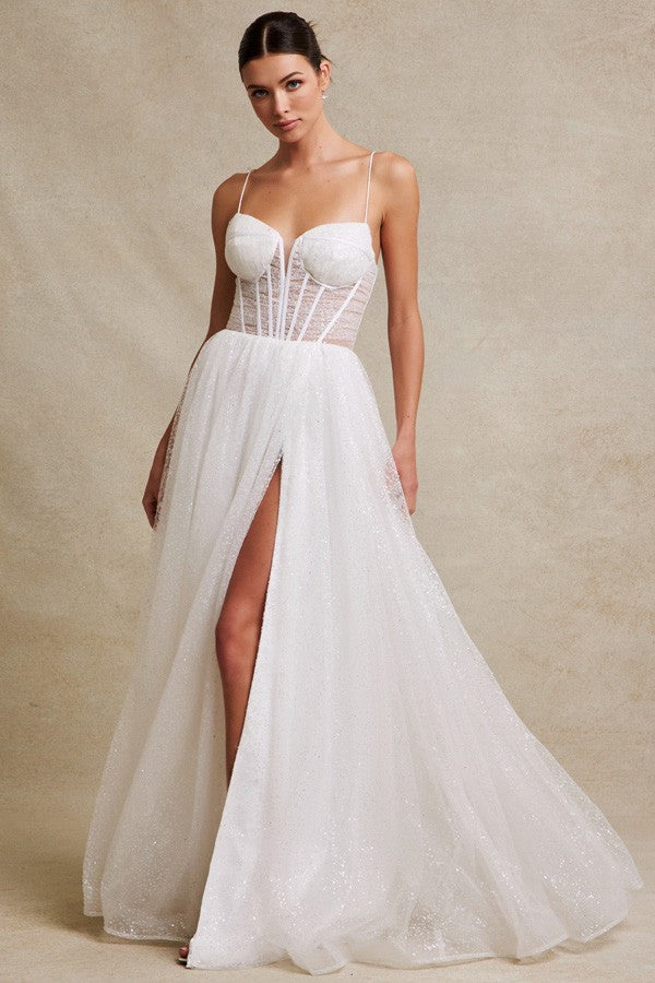 Sleeveless Skinny Straps A Line Dress