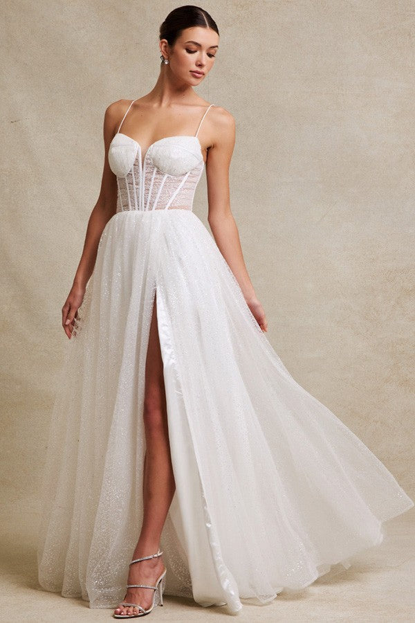 Sleeveless Skinny Straps A Line Dress