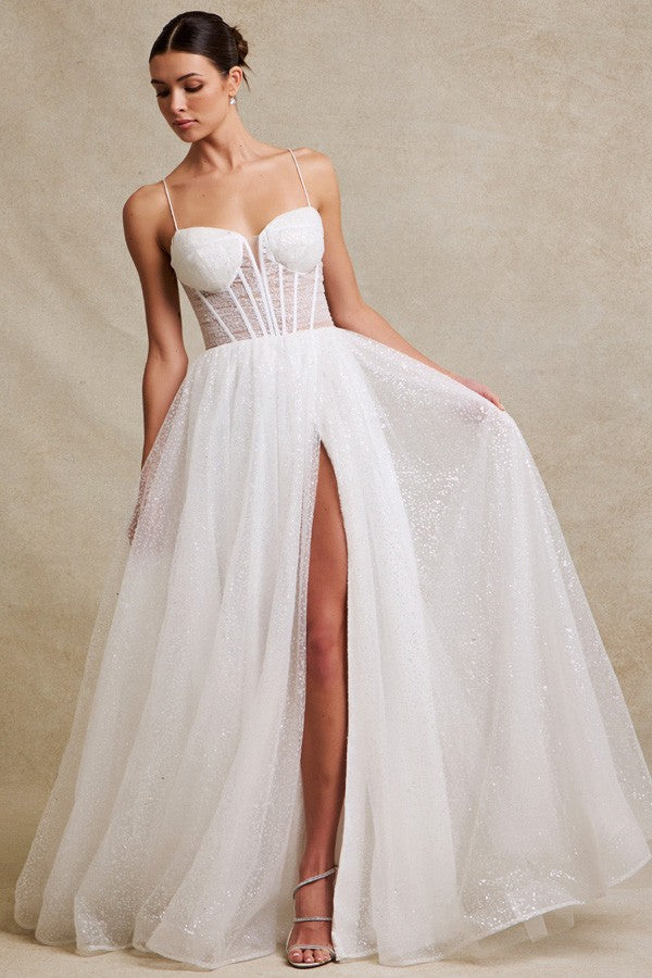 Sleeveless Skinny Straps A Line Dress