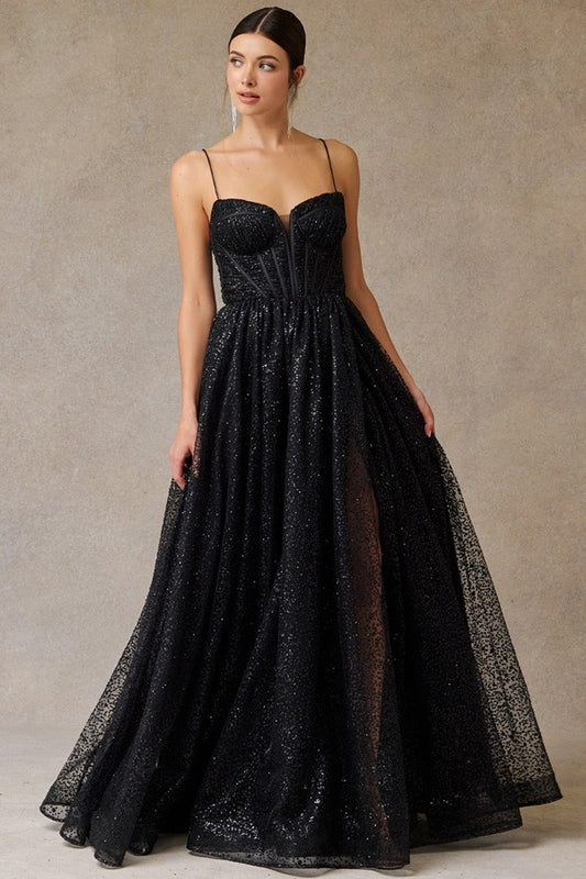 Sleeveless Skinny Straps A Line Dress