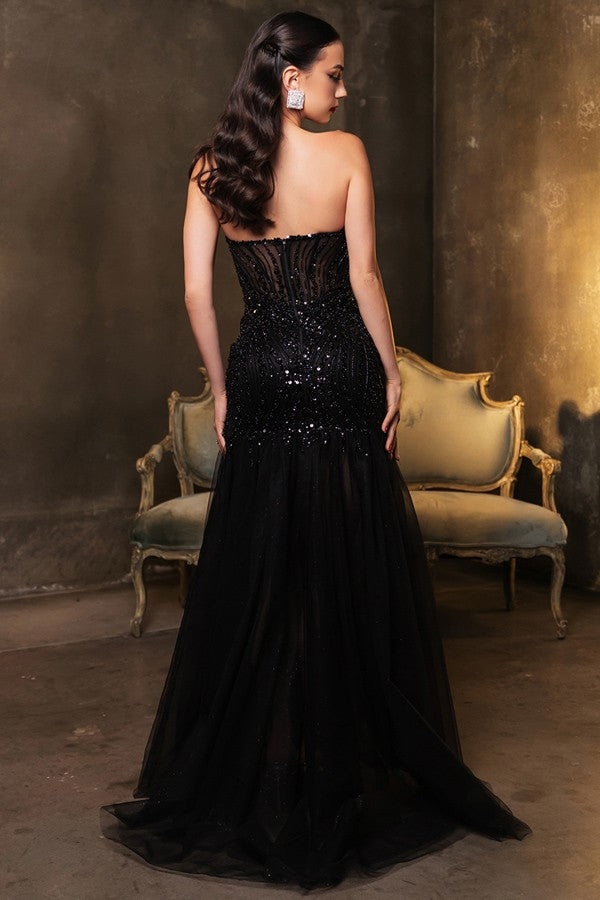 Strapless Sweetheart Mermaid/fit And Flare Dress