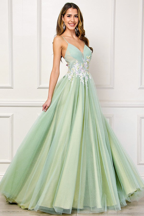 Sleeveless Sweetheart A Line Dress