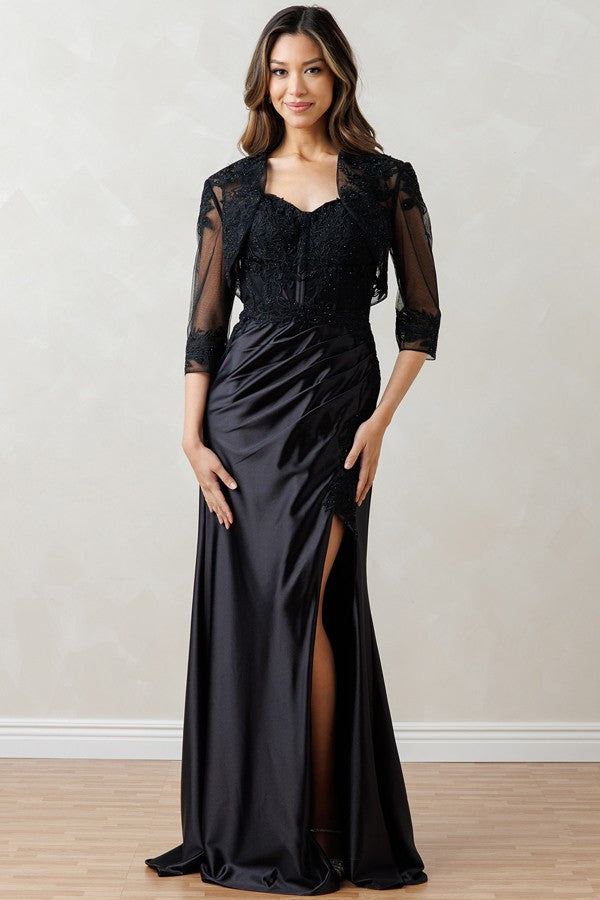 Sleeveless Embroidered Top Mob Sheath Dress