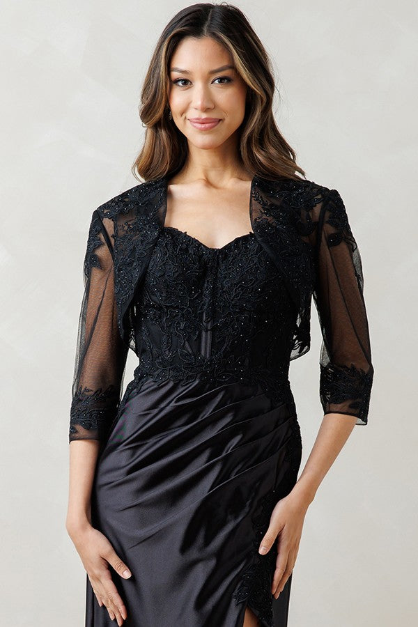Sleeveless Embroidered Top Mob Sheath Dress