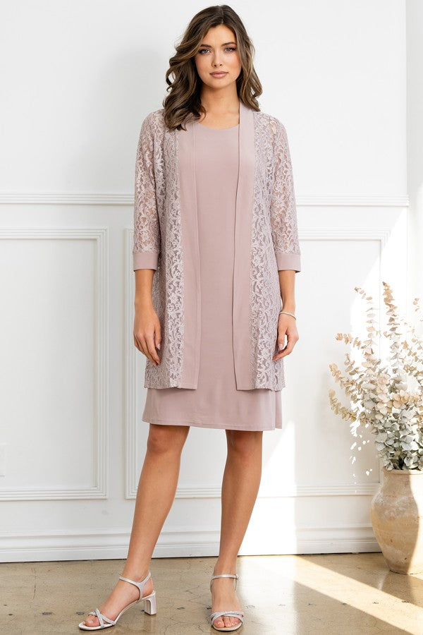 3 Quarter Sleeve Knee Length Mob Dress