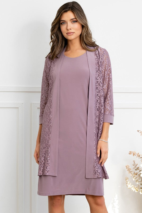 3 Quarter Sleeve Knee Length Mob Dress