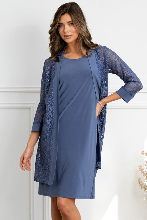 3 Quarter Sleeve Knee Length Mob Dress