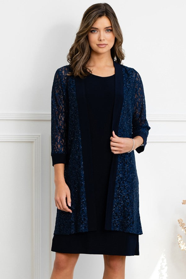 3 Quarter Sleeve Knee Length Mob Dress