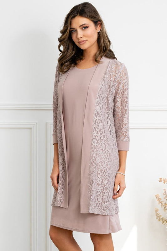 3 Quarter Sleeve Knee Length Mob Dress