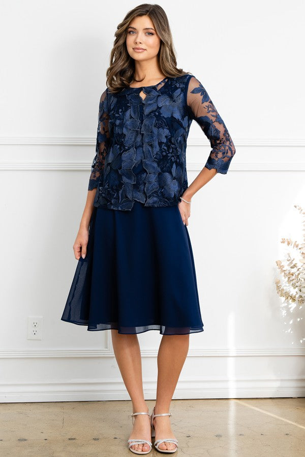 2 Pc Set Knee Length Mob Dress