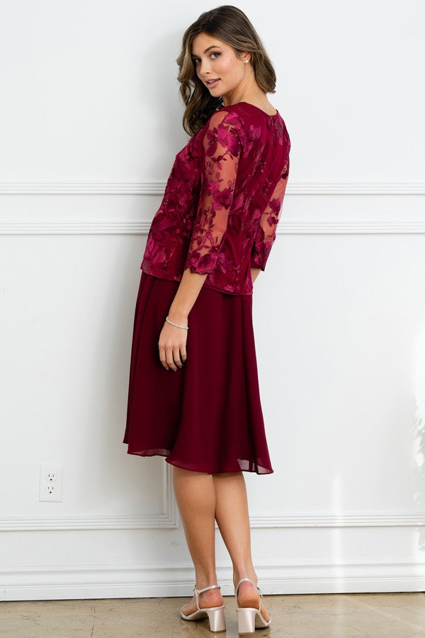 2 Pc Set Knee Length Mob Dress