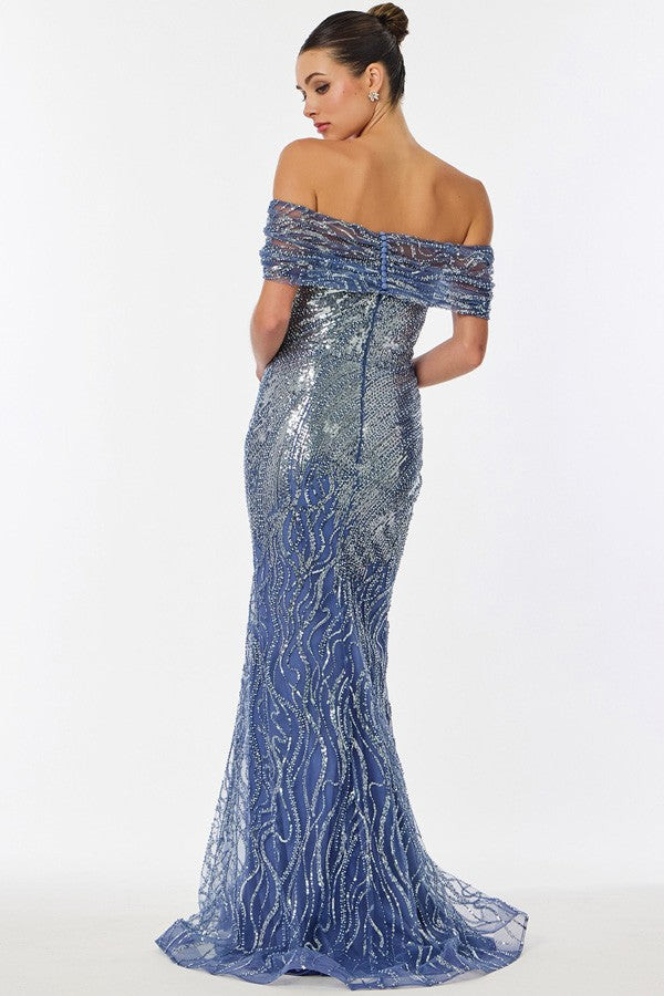 Strapless Off The Shoulder Glitter Sequin Mermaid