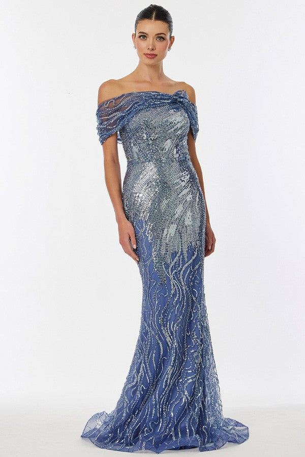 Strapless Off The Shoulder Glitter Sequin Mermaid