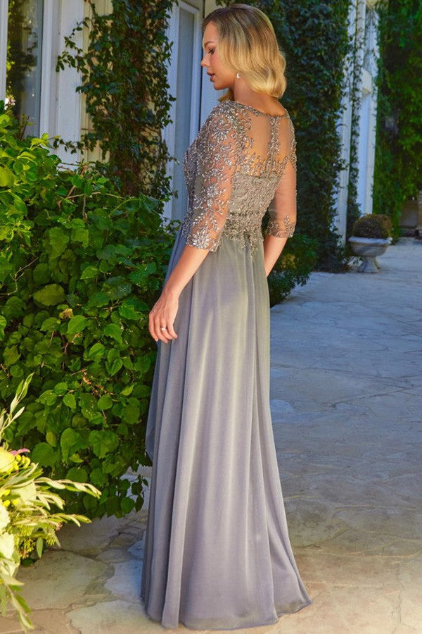 3quarter Sleeve Deep V Neck Embellished Top Mob Dr