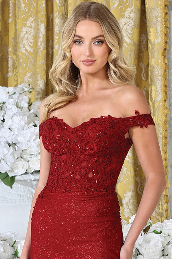 Off Shoulder Embroidered Top Fitted Short Dress