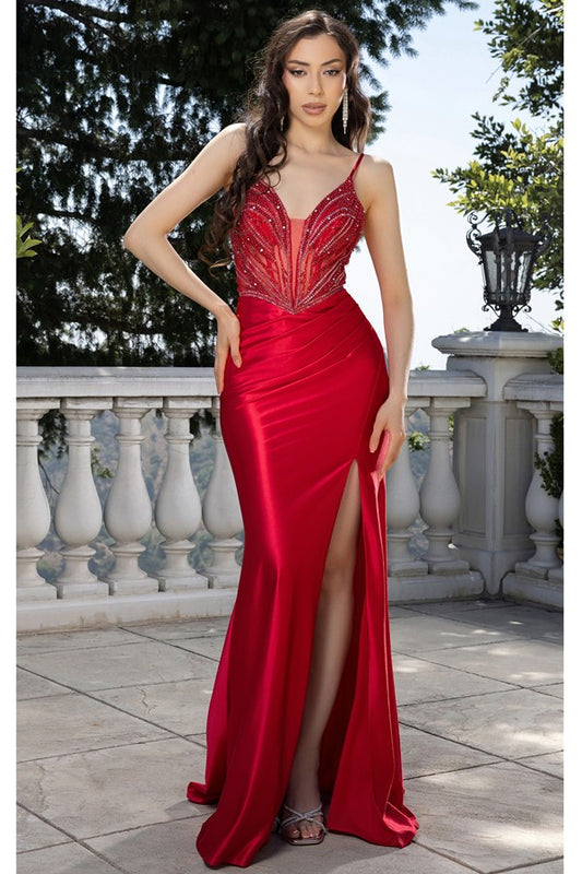Sleeveless Spaghetti Straps Embellished Top Sheath